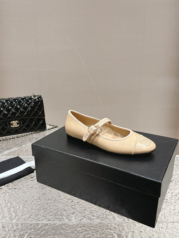 mary janes beige calfskin