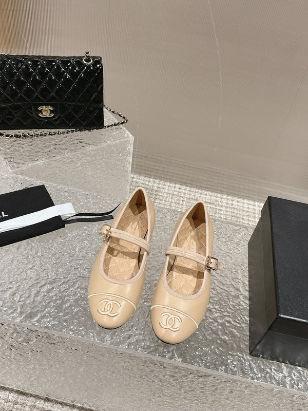 mary janes beige calfskin