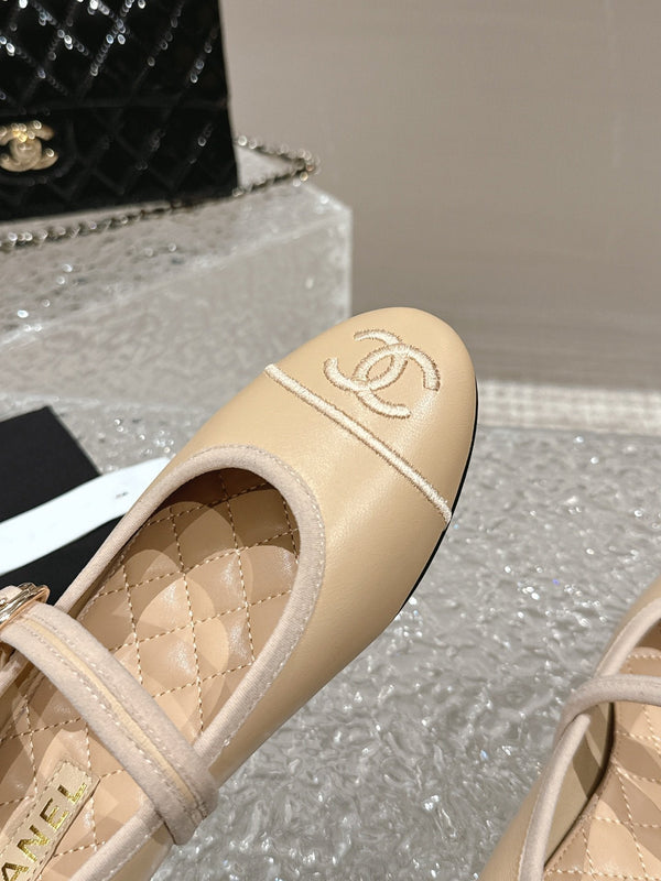 mary janes beige calfskin