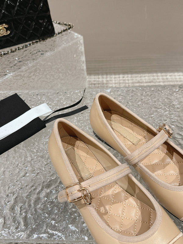 mary janes beige calfskin