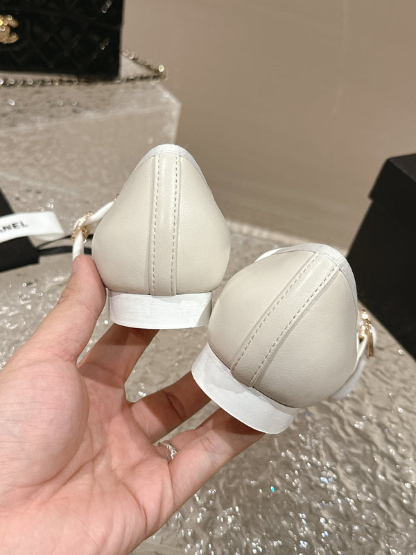 mary janes white lambskin