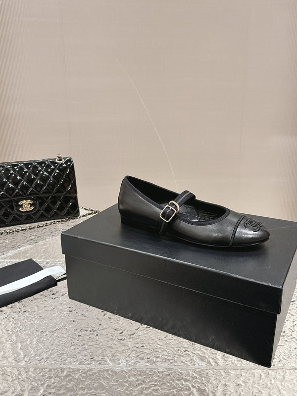 mary janes black lambskin