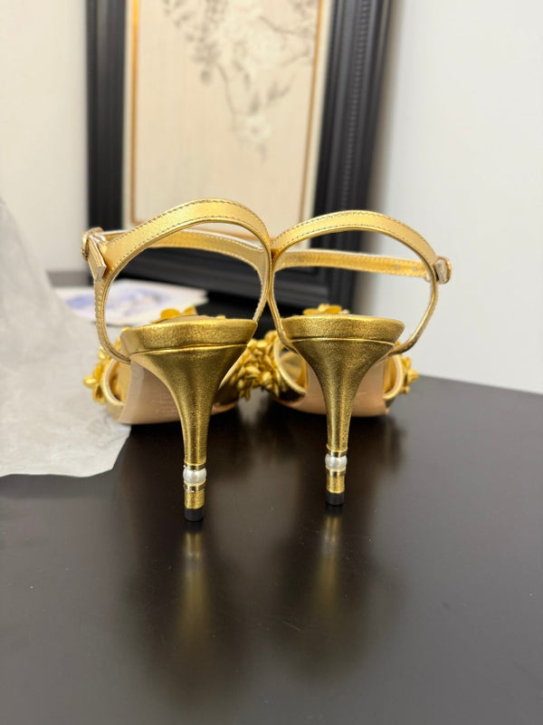 CC 25 Slingback Gold Lambskin 233402