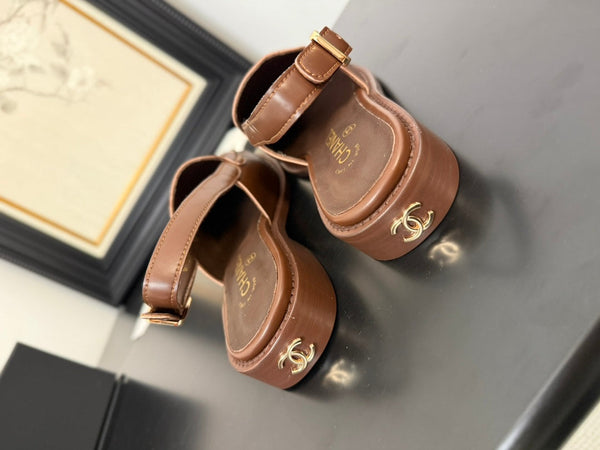 CC 25S Slingback Loafer Chocolate Calfskin