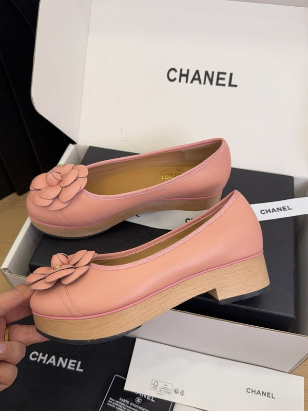 CC 25 Camellia Ballet Flats 30mm Pink Sheepskin 277721