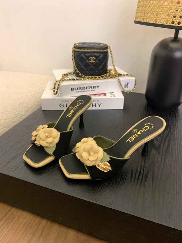 CC 25 Mules Verde Nero Pelle di Agnello 288773