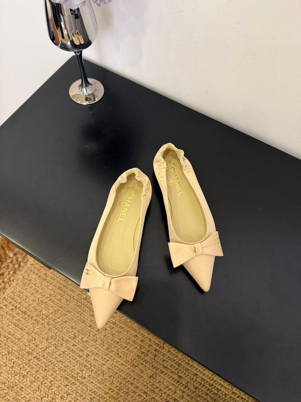 CC 25 Ballet Flats Beige Lamskin 330774