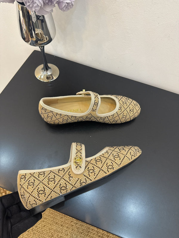 CC 25 Ballet Flats Light Brown Calfskin 331659