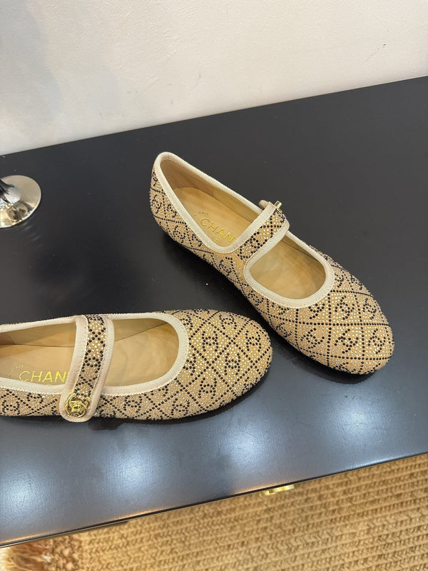 CC 25 Ballet Flats Light Brown Calfskin 331659