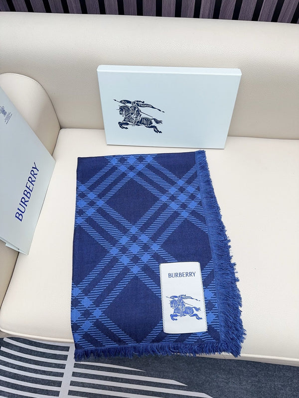 BBR Double-Sided Scarf 190CM Dark Blue Cashmere 293314