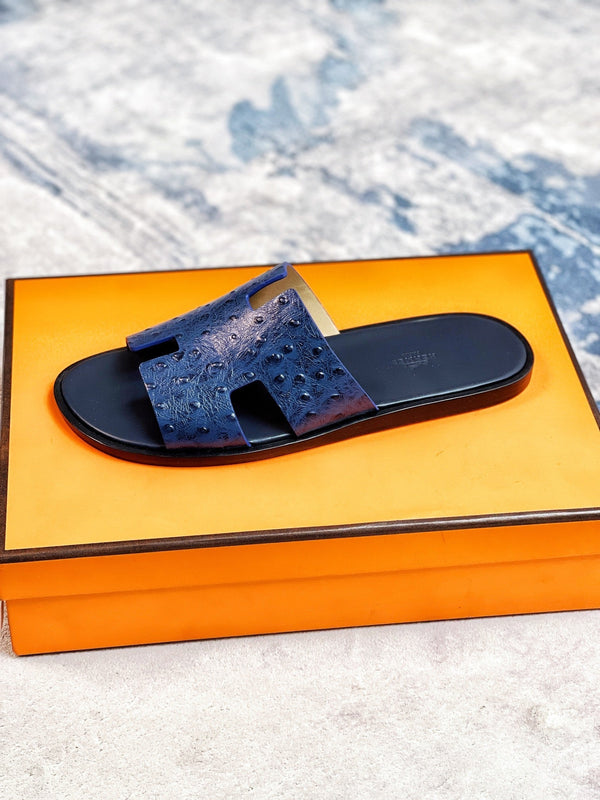 HM Men's Izmir Slide Blue Cowhide 231087