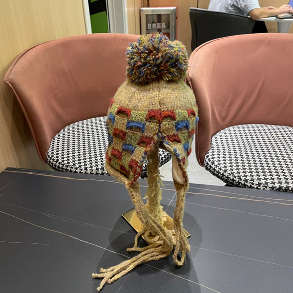 KNITTED WOOL HAT COLORFUL 425765