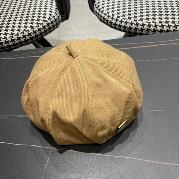BERET HAT IN CIDER BROWN CORDUROY 429845