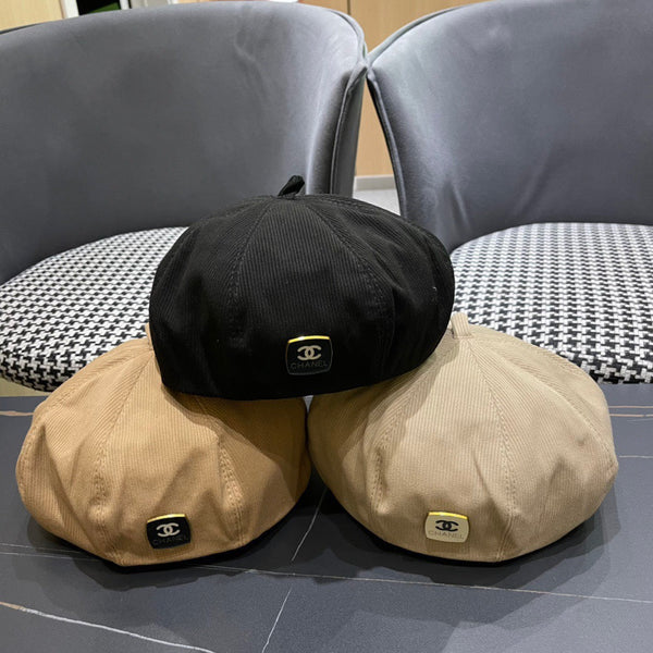 BERET HAT IN CIDER BROWN CORDUROY 429845