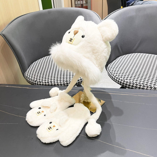 SET TRE PEZZI IN PILE E LANA BIANCA 433195