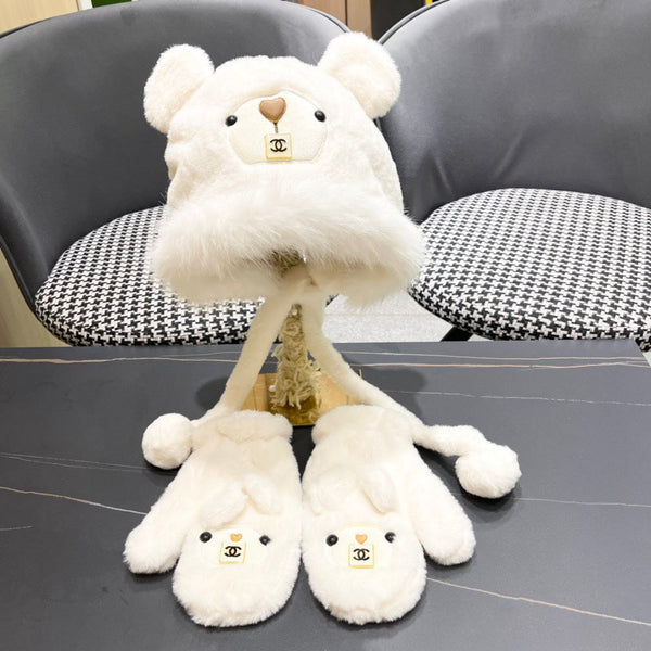 SET TRE PEZZI IN PILE E LANA BIANCA 433195