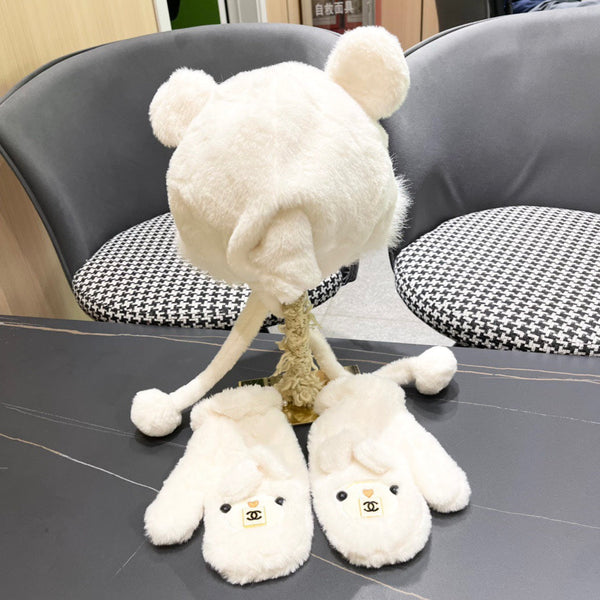 SET TRE PEZZI IN PILE E LANA BIANCA 433195