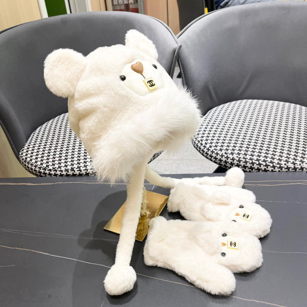 SET TRE PEZZI IN PILE E LANA BIANCA 433195