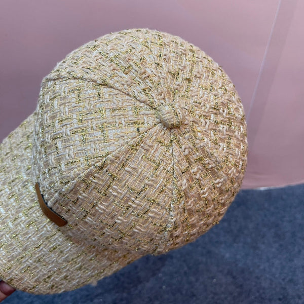 BASEBALL CAP IN SAND YELLOW TWEED 437708