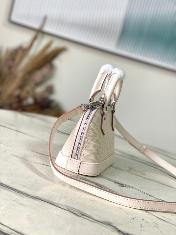 Alma Nano 18 in pelle Epi color crema