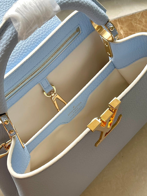 CAPUCINES BB 26 IN BLU CANDY TAURILLON ORO HARDWARE