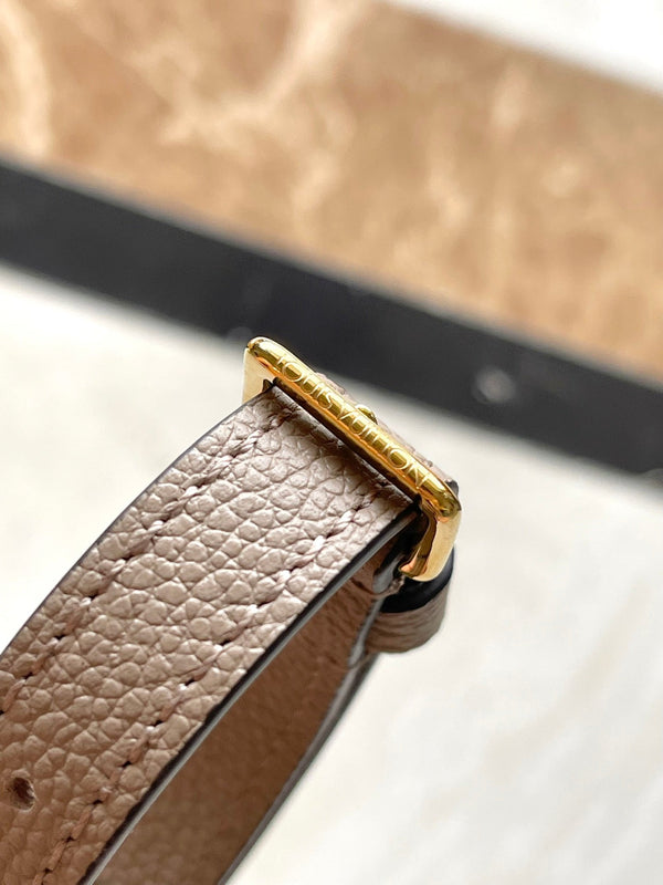 MINI MARSUPIO 17 IN TOURTERELLE BIANCO MONOGRAM EMPREINTE PELLE ORO HARDWARE