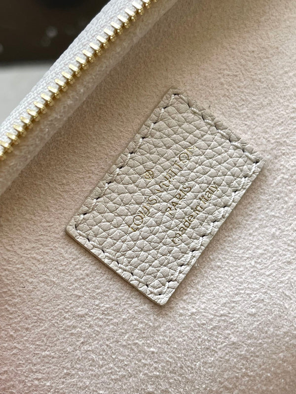 MINI MARSUPIO 17 IN PELLE BIANCA E ARANCIONE CON MONOGRAMMA E FERRAMENTA ORO