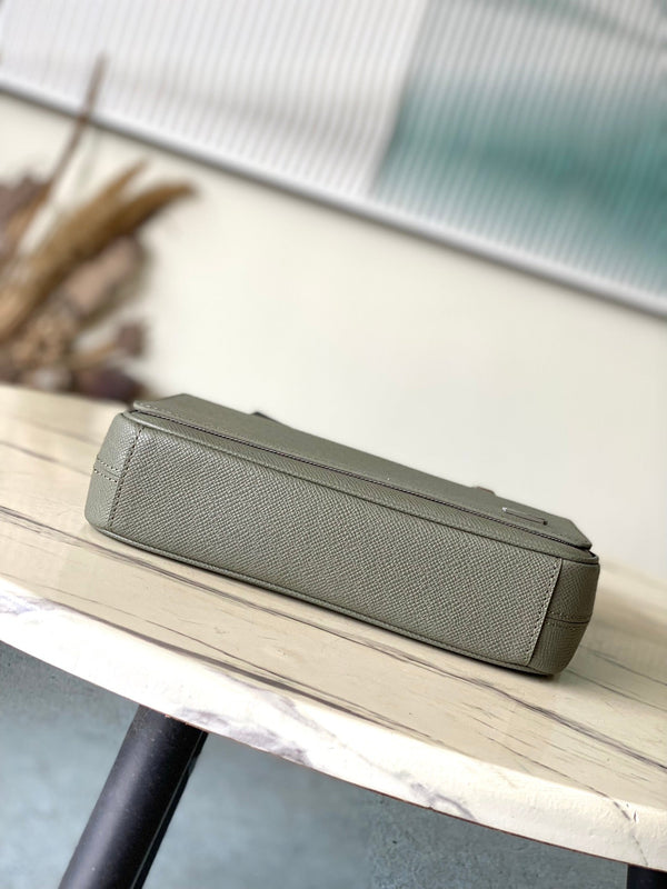 DISTRICT PM 26 IN PELLE DI VITELLO VERDE KHAKI