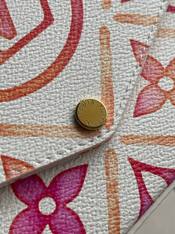 FÉLICIE POCHETTE 21 IN TELA MONOGRAMMA CORALLO