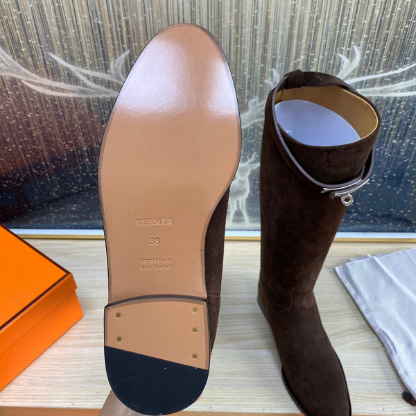 HM Jumping Boot In Chocolate Suede 987474