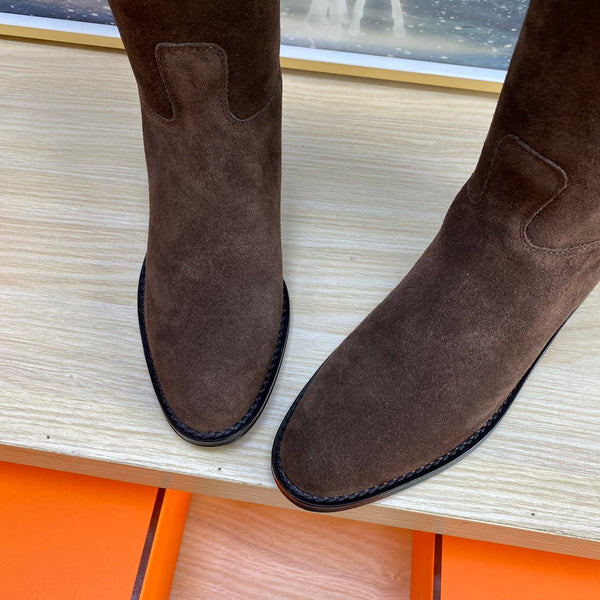 HM Jumping Boot In Chocolate Suede 987474