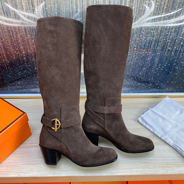 HM Justine Boot In Chocolate Suede 987480