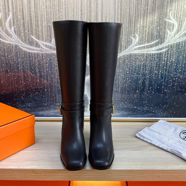 Stivale HM Justine in pelle di vacchetta nera 987482