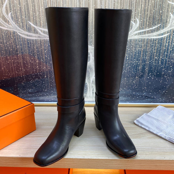 Stivale HM Justine in pelle di vacchetta nera 987482