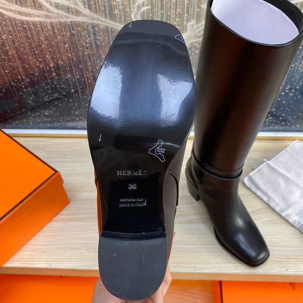 Stivale HM Justine in pelle di vacchetta nera 987482