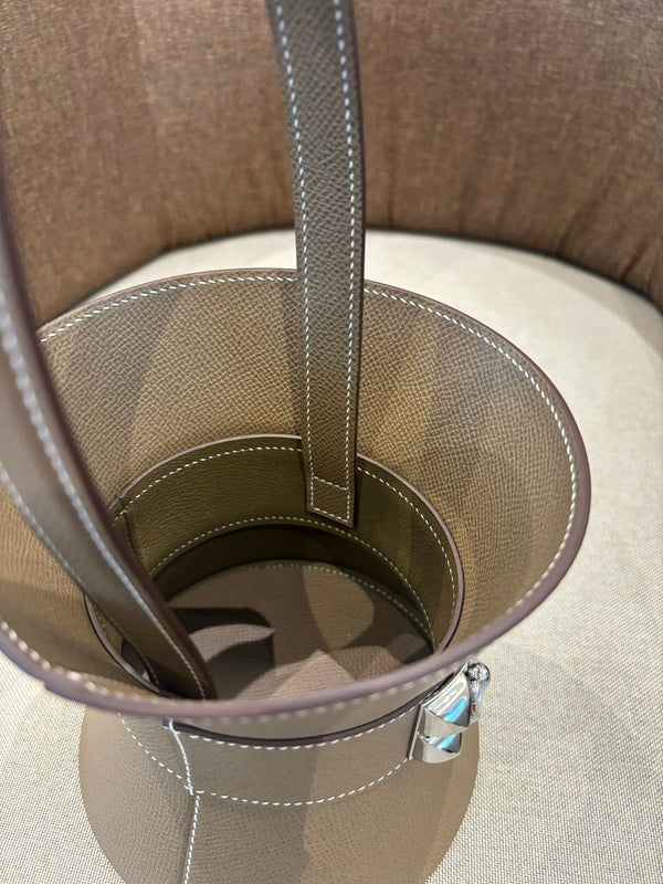 HM Mini Medor Bag Taupe Brown Epsom Calfskin 269889