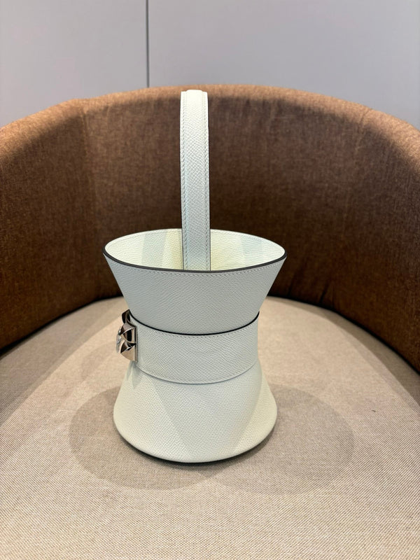 HM Mini Medor Bag White Epsom Calfskin 269893