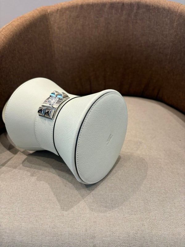 HM Mini Medor Bag White Epsom Calfskin 269893