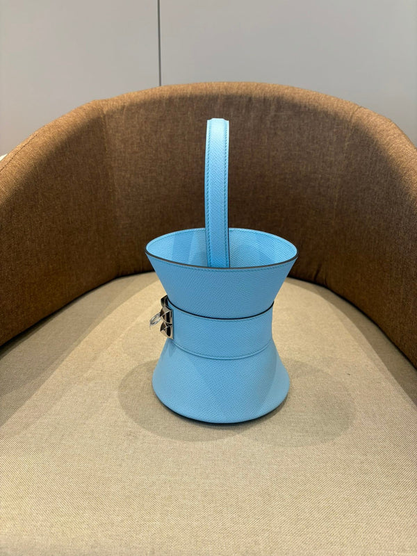 HM Mini Medor Bag Blue Sky Epsom Calfskin 269901