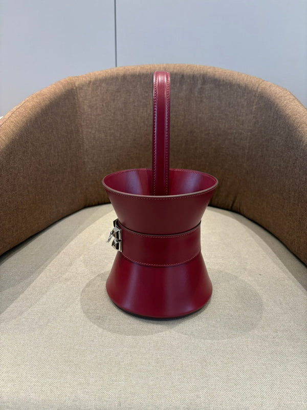 HM Mini Medor Bag Burgundy Epsom Calfskin 269903