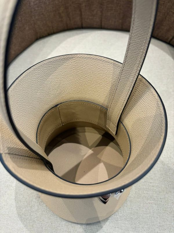 HM Mini Medor Bag Khaki Beige Epsom Calfskin 269907