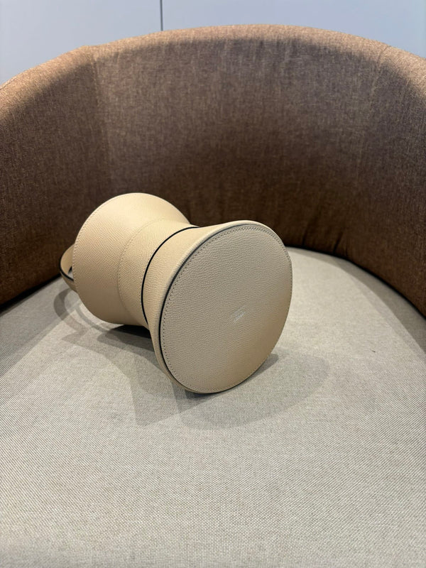 HM Mini Medor Bag Khaki Beige Epsom Calfskin 269907