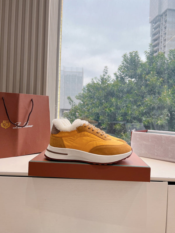 LP Weekend Walk Sneaker Yellow & Brown Fur Suede 549510
