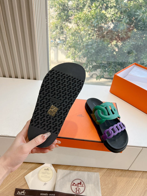 HM 25 Extra Sandal Purple Green Calfskin 292561