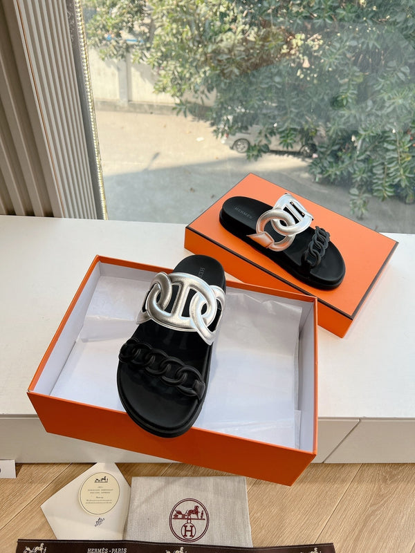 SANDALO EXTRA IN VITELLO NERO MIX ARGENTO