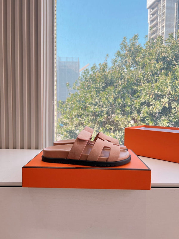 HM Chypre Sandal Pink Pastel Suede 202811