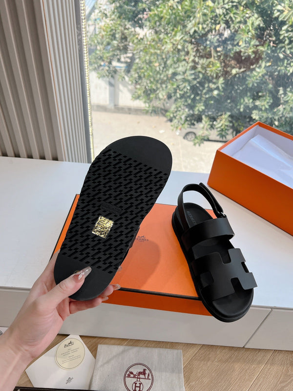 HM 25 Genius Sandal Black Calfskin