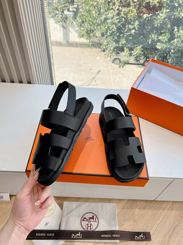 HM 25 Genius Sandal Black Calfskin