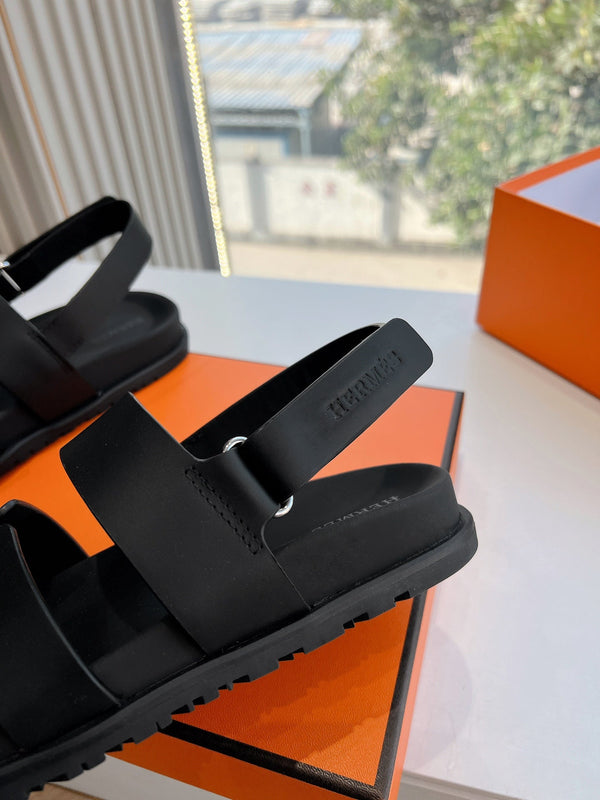 HM 25 Genius Sandal Black Calfskin