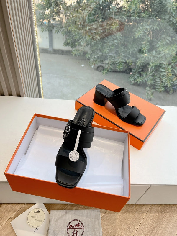 HM Kute 60 Sandal Black Cowhide 202825